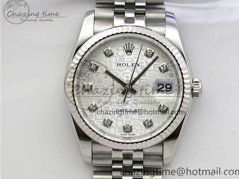 0416 Datejust 36mm 116234 904L SS DJF 1:1 Best Edition Silver Dial Diam Markers On SS Jubilee Bracelet A MoistureWicking 2931